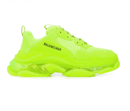 BALENCIAGA Triple S clear sole sneakers fluo
