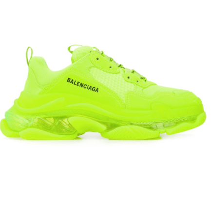 BALENCIAGA Triple S clear sole sneakers fluo