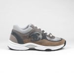 CHANEL CC LOGO TIE DYE BROWN GREY REFLECTIVE SNEAKER