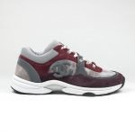 CHANEL CC LOGO TIE DYE BURGUNDY GREY REFLECTIVE SNEAKER