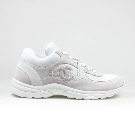 CHANEL CC LOGO LIGHT PINK MESH SNEAKER