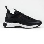 CHANEL CC VELVET CALFSKIN MIXED FIBERS BLACK CHUNKY SNEAKER