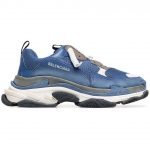 Balenciaga Blue and White Triple S Sneakers
