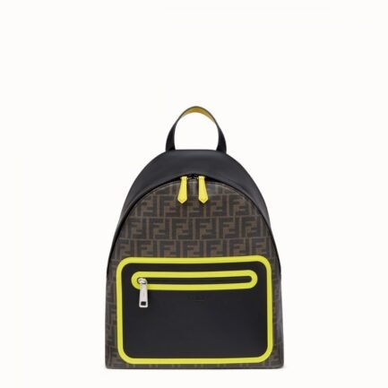 Fendi Brown Fabric Backpack