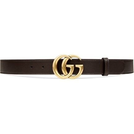 Gucci Leather Belt With GG Buckle