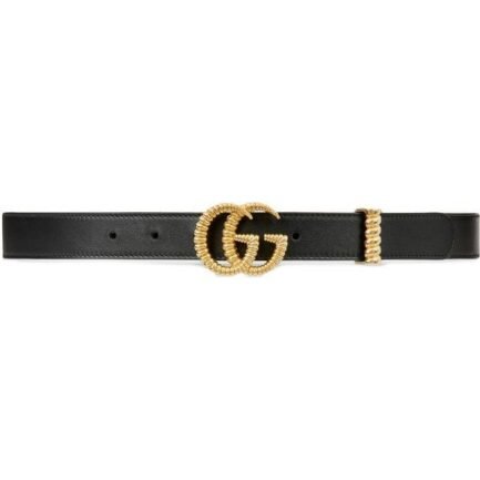 Gucci Leather Belt With GG Buckle