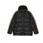 Gucci monogram pattern padded coat