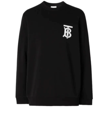Burberry monogram logo cotton sweatshirt