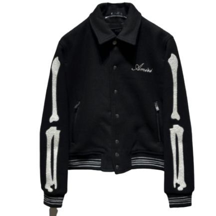 AMIRI embroidered logo bomber jacket black