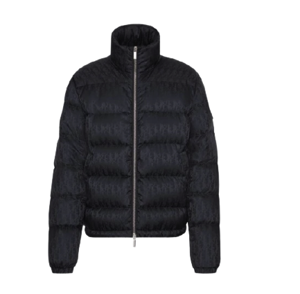 DIOR OBLIQUE DOWN JACKET dark blue