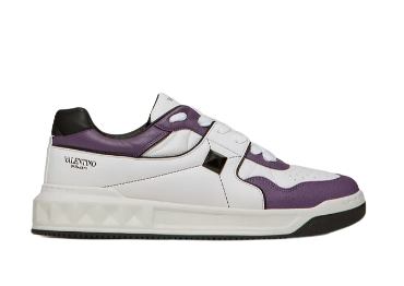 ONE STUD LOW-TOP NAPPA SNEAKER purple