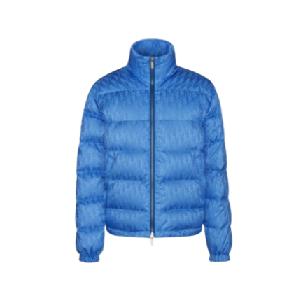 DIOR OBLIQUE DOWN JACKET electric blue