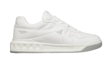 ONE STUD LOW-TOP NAPPA SNEAKER full white