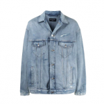 Balenciaga veste en jean à effet usé