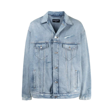 Balenciaga veste en jean à effet usé