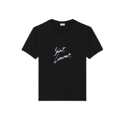 SAINT LAURENT SIGNATURE T-SHIRT BLACK