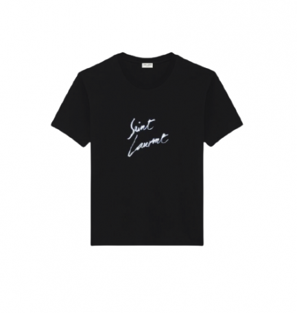 SAINT LAURENT SIGNATURE T-SHIRT BLACK