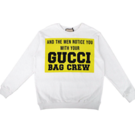 GUCCI SWEATER FRONT YELLOW BOX LOGO