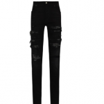AMIRI bandana-layer skinny jeans