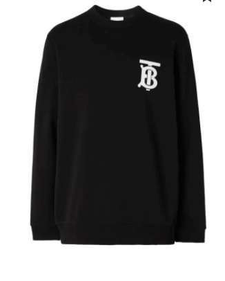 Burberry monogram logo cotton sweatshirt