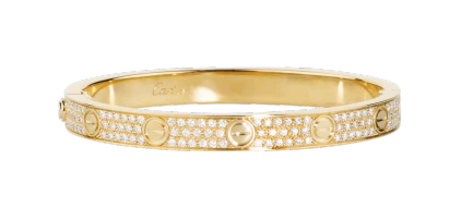 LOVE BRACELET, DIAMOND-PAVED GOLD