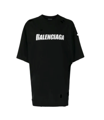 Balenciaga ripped t-shirt oversize à logo