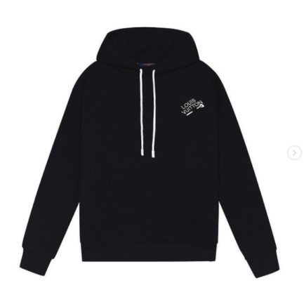 1A99VYY EMBROIDERED SIGNATURE HOODIE BLACK