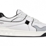 ONE STUD LOW-TOP NAPPA SNEAKER black and white