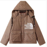 GUCCI THE NORTH FACE COAT BROWN