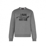 1A8GVQ FRONT EMBROIDERY CREW NECK SWEATSHIRT