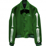 AMIRI embroidered logo bomber jacket green