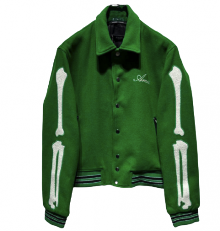 AMIRI embroidered logo bomber jacket green