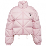 Prada pink Re-Nylon Gabardine cropped down jacket