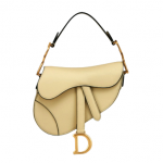 SADDLE BAG PALE YELLOW GRAINED CALFSKIN