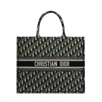 DIOR BOOK TOTE Blue Dior Oblique Embroidery