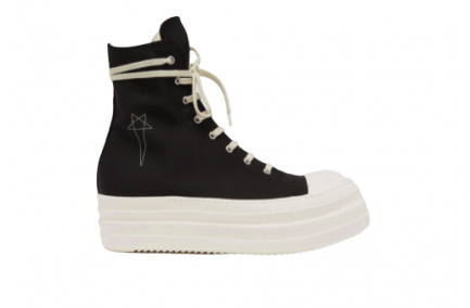 Rick Owens Double Bumper Canvas High-Top Ramones