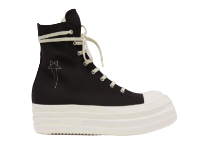 Rick Owens Double Bumper Canvas High-Top Ramones