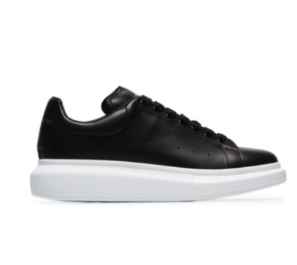 ALEXANDER MCQUEEN BLACK WITH WHITE SOLE