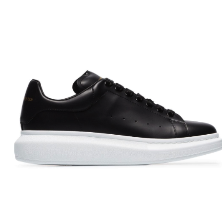 ALEXANDER MCQUEEN BLACK WITH WHITE SOLE