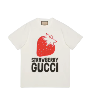 Strawberry Gucci' cotton T-shirt