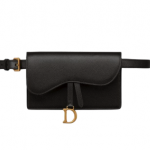 SADDLE BELT POUCH Black Grained Calfskin