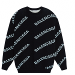 WOMEN'S ALLOVER LOGO SWEATER IN BLACK