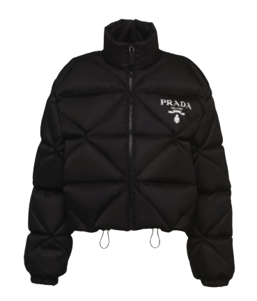 Prada Re-Nylon Gabardine cropped down jacket black