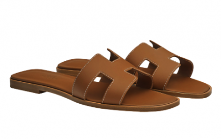 HERMES Sandales Oran full brown