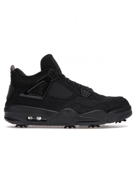 AIR JORDAN 4 RETRO GOLF BLACK CAT PONY HAIR