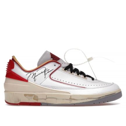 AIR JORDAN 2 X OFF-WHITE RETRO LOW WHITE VARSITY RED