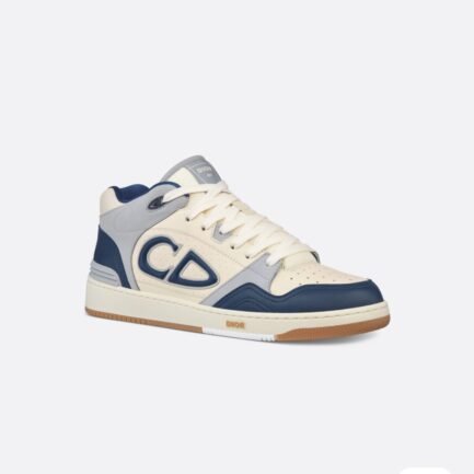 B57 MID-TOP SNEAKERBlue and Cream Smooth Calfskin and Beige SuedeReference: 3SH141ZXT_H554