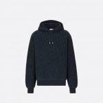 DIOR OBLIQUE RELAXED-FIT HOODED SWEATSHIRTNavy Blue Terry Cotton JacquardReference: 113J631A0684_C540
