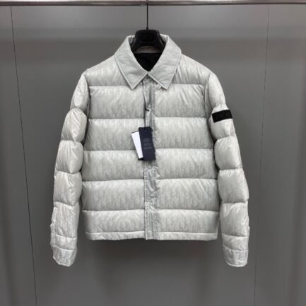 Dior oblique quilted jacket gray