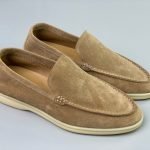 Loro Piana Brown Suede Summer Walk Slip On Loafers